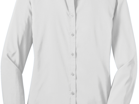 Long Sleeve Stretch Poplin Blouse Online