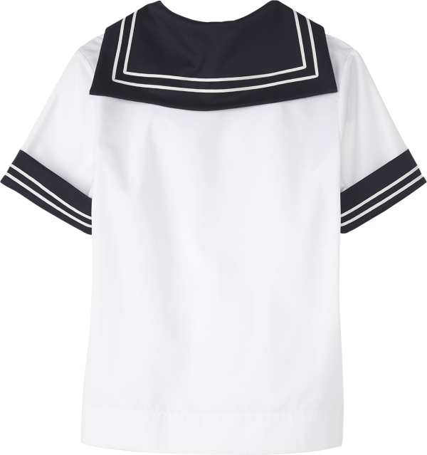 Short Sleeve Pullover Middy Blouse Hot on Sale