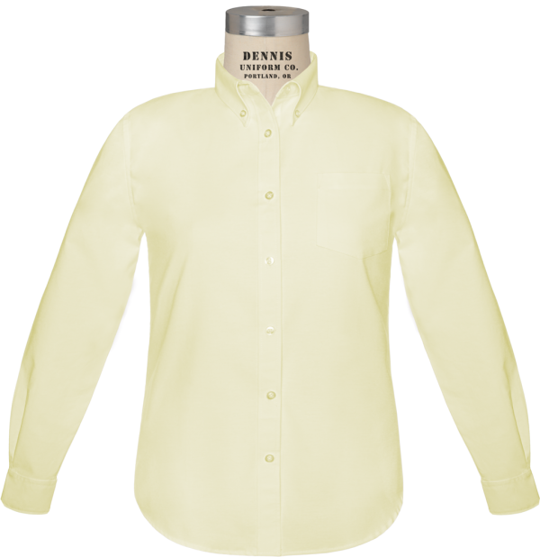 Feminine Fit Long Sleeve Oxford Shirt Online Hot Sale