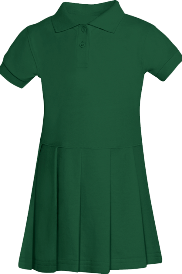 Short Sleeve Pleated Polo Dress on Sale