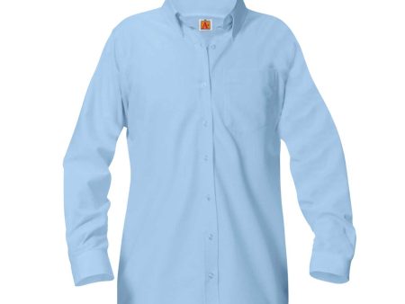 Feminine Fit Long Sleeve Oxford Shirt For Sale