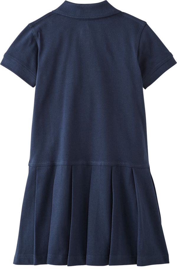 Pleated Piqué Polo Dress Online Sale