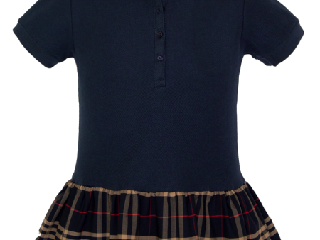 Short Sleeve Plaid Bottom Polo Dress Online Hot Sale