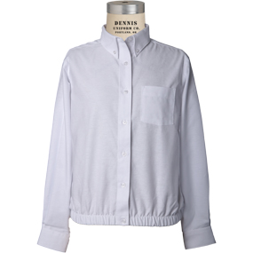 LS Elastic Waist Oxford Shirt Online Sale