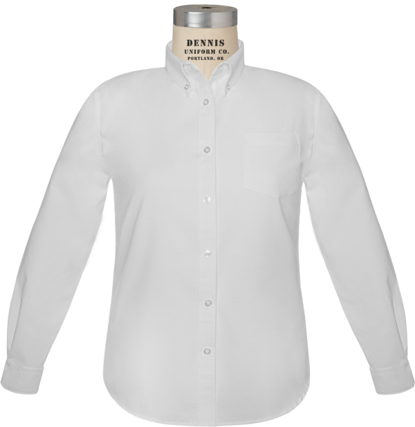 Feminine Fit Long Sleeve Oxford Shirt Online Hot Sale