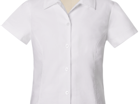 Short Sleeve Convertible Collar Taylor Blouse on Sale