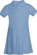 Short Sleeve Pleated Polo Dress Hot on Sale