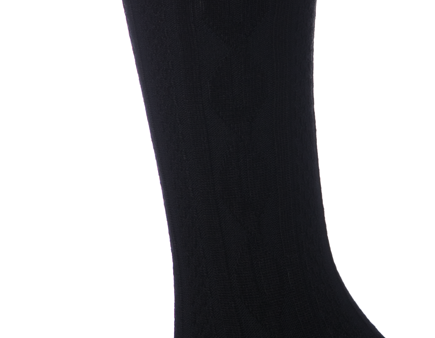 Knee-High Cable Knit Socks Online Hot Sale