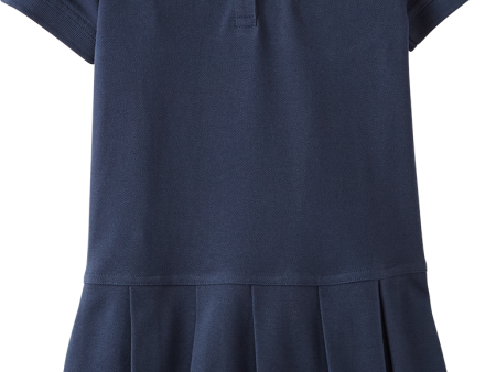 Pleated Piqué Polo Dress Online Sale