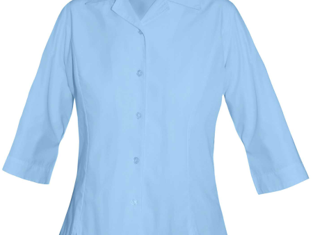 3 4 Sleeve Poplin Blouse Fashion