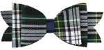 Raw Edge Plaid Barrette Hair Bow Hot on Sale