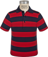 Short Sleeve Striped Jersey Polo Hot on Sale