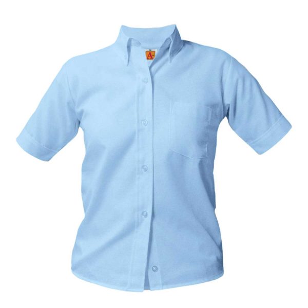 Feminine Fit Short Sleeve Oxford Shirt Discount