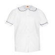 Puff Short Sleeve Broadcloth Blouse For Sale