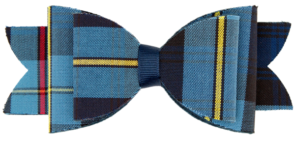 Raw Edge Plaid Barrette Hair Bow For Cheap