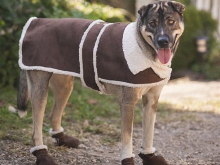 Fashion Pet Shearling Coat Brown Small Hot on Sale