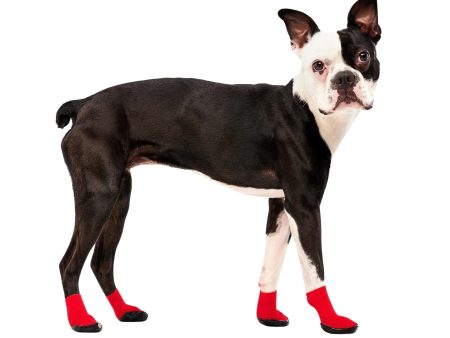 Goo-Eez Athleticaz Dog Boots Black Red XXLarge 2Pk Discount