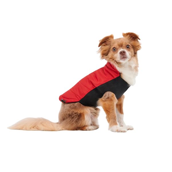 Goo-Eez Mock Neck Signature Dog Jacket Red Black XSmall For Discount