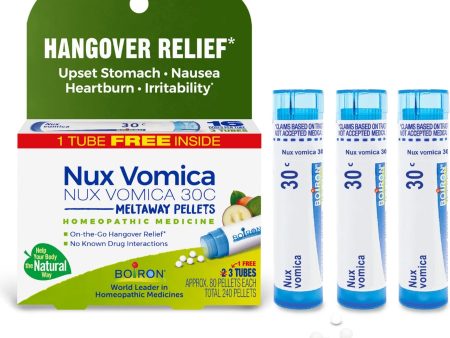 Boiron, Nux Vomica 30C Bonus Pack, 3 Tubes Online Sale