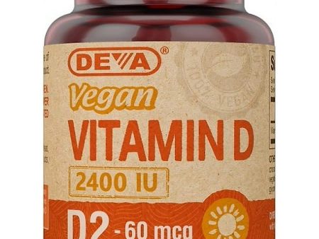 DEVA Nutrition, Vegan Vitamin D, D2-60 Mcg, 2400 IU, 90 Tablets Cheap