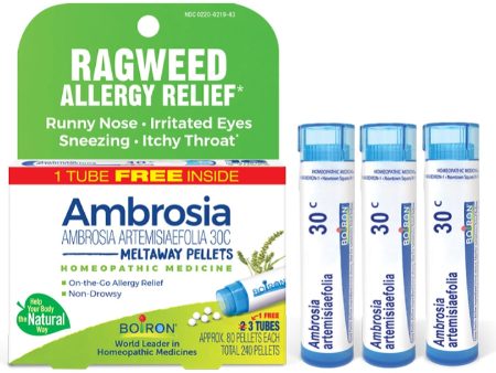 Boiron, Ambrosia Artemisiafolia 30C Bonus Pack, 3 Tubes Online Hot Sale