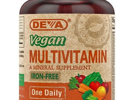 DEVA Nutrition, Vegan Multivitamin & Mineral Supplement, Iron-Free, 90 Coated Tablets Online