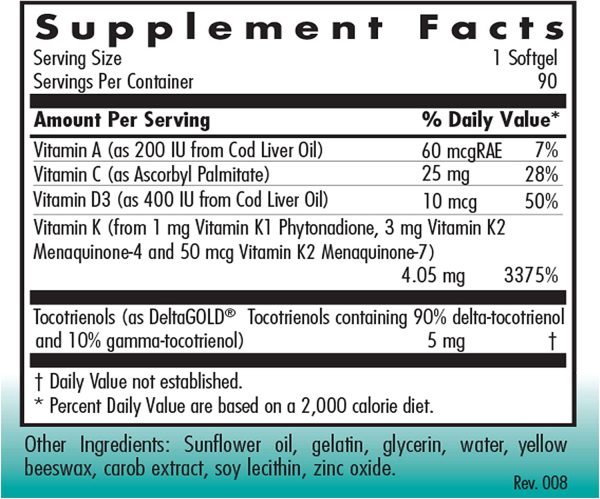 NutriCology, Full Spectrum Vitamin K, 90 softgels Supply