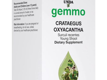 UNDA, gemmo Crataegus Oxyacantha Dietary Supplement, 4.2 fl oz Discount