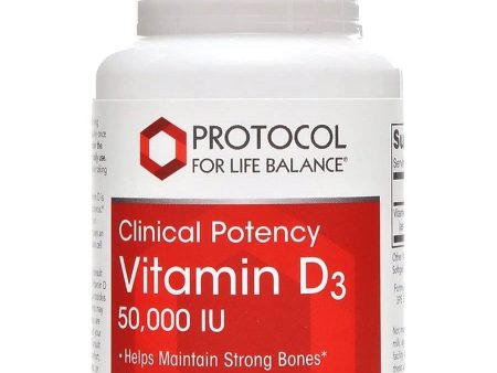 Protocol For Life Balance, Vitamin D3, Clinical Potency, 50,000 IU, 50 Softgels For Cheap