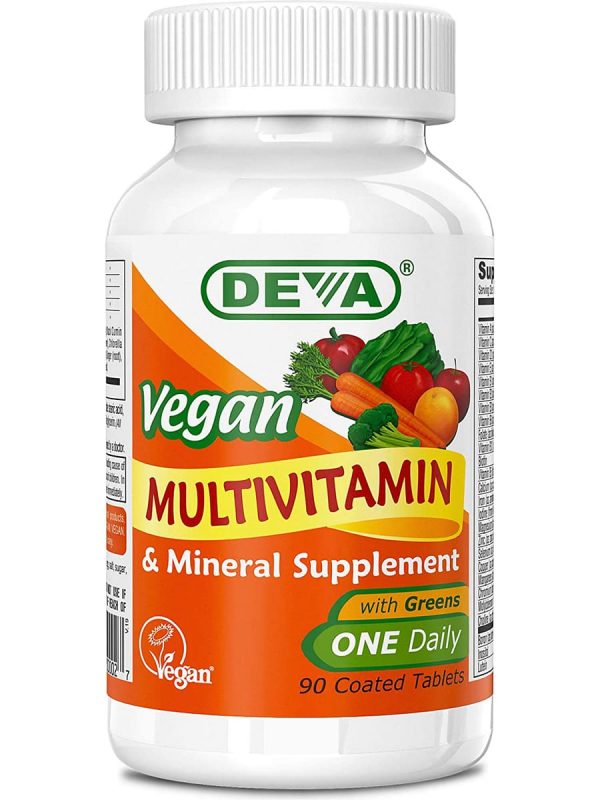 DEVA Nutrition, Vegan Multivitamin & Mineral Supplement With Greens, 90 Coated Tablets Supply