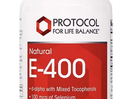 Protocol For Life Balance, E-400 268 mg (400 IU), 120 Softgels For Discount