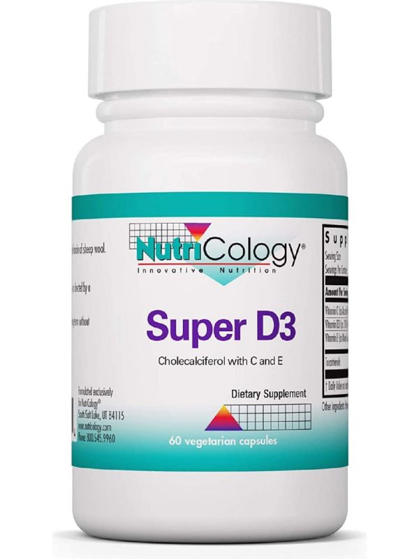 NutriCology, Super D3, Cholecalciferol with C and E, 60 Vegetarian Capsules For Discount