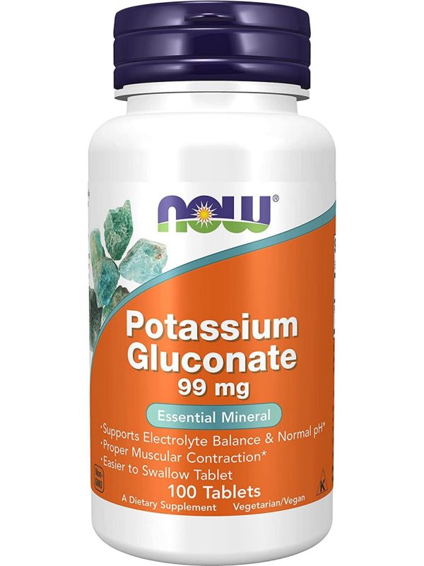 NOW Foods, Potassium Gluconate 99 mg, 100 tablets Online Hot Sale