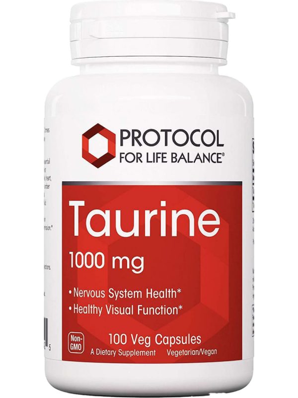 Protocol For Life Balance, Taurine, 1,000 mg, 100 Veg Capsules Online now