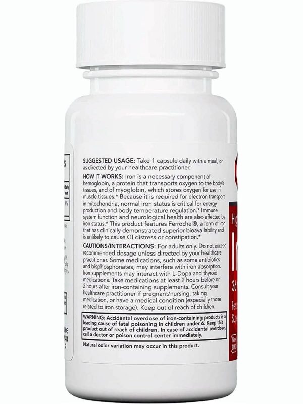 Protocol For Life Balance, High Potency, Iron, 36mg, 90 Veg Capsules on Sale