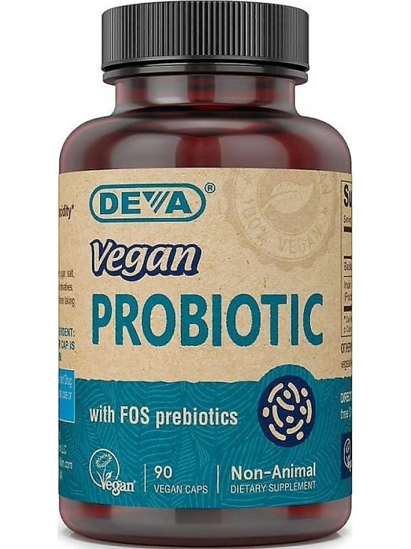 DEVA Nutrition, Vegan Probiotic with FOS prebiotics, 90 Vegan Caps For Discount