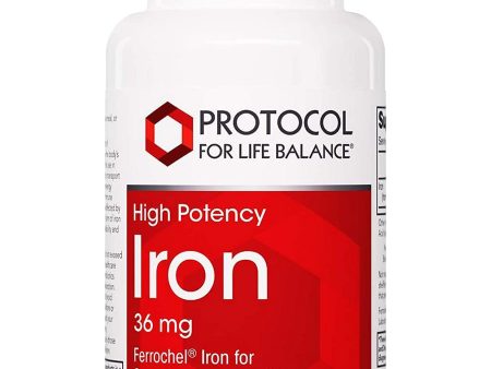 Protocol For Life Balance, High Potency, Iron, 36mg, 90 Veg Capsules on Sale