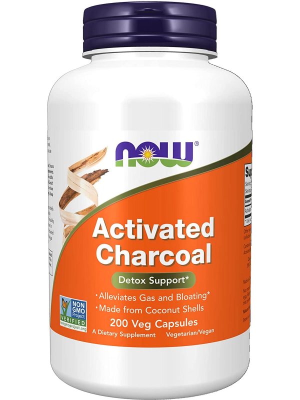 NOW Foods, Activated Charcoal, 200 veg capsules Online