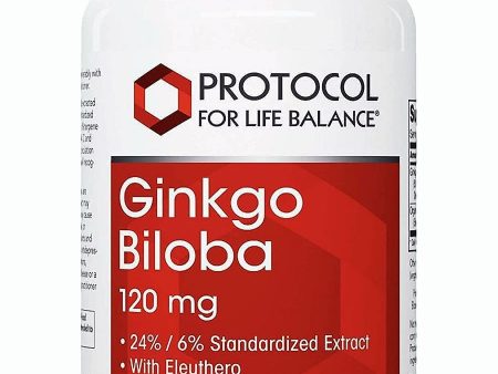 Protocol For Life Balance, Ginkgo Biloba, 120 mg, 100 Veg Capsules on Sale