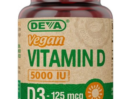 DEVA Nutrition, Vegan Vitamin D, D3-125 Mcg, 5000 IU, 90 Tablets Online Hot Sale