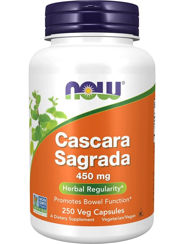 NOW Foods, Cascara Sagrada 450 mg, 250 veg capsules on Sale