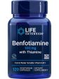 Life Extension, Benfotiamine with Thiamine, 100 mg, 120 vegetarian capsules Sale