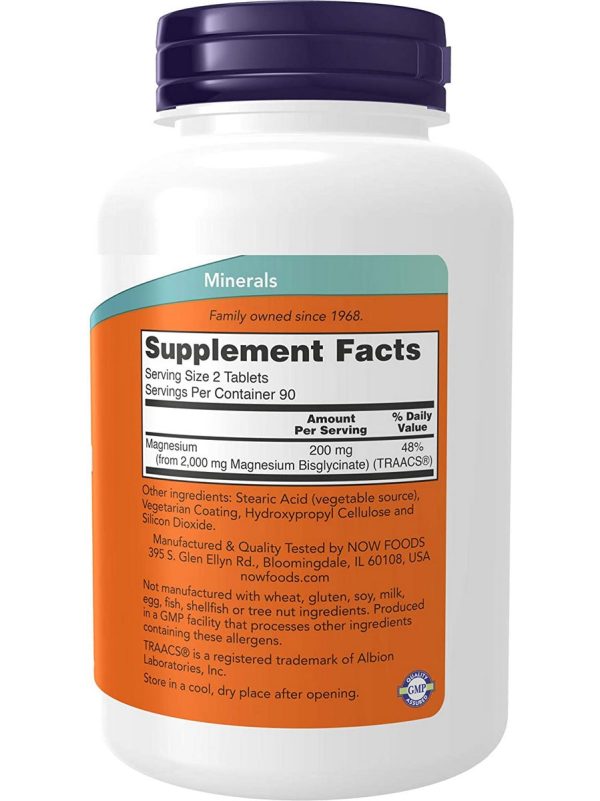 NOW Foods, Magnesium Glycinate, 180 tablets Online Hot Sale