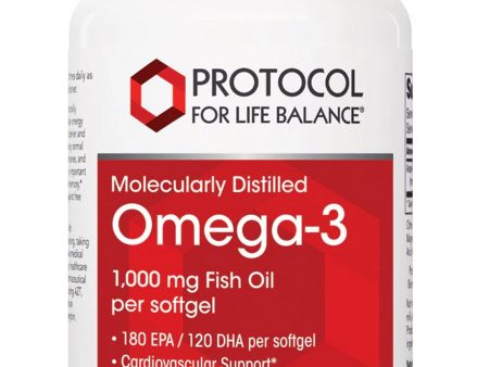 Protocol For Life Balance, Molecularly Distilled Omega-3, 1,000 mg, 100 Softgels Cheap