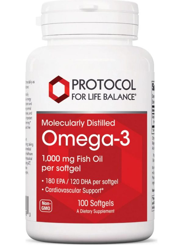 Protocol For Life Balance, Molecularly Distilled Omega-3, 1,000 mg, 100 Softgels Cheap