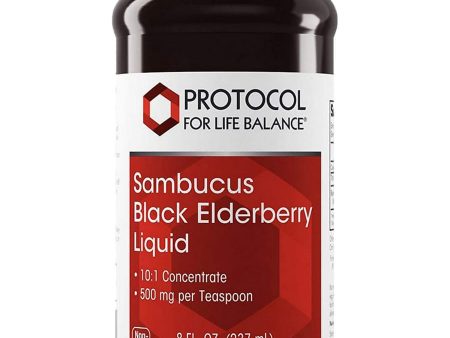 Protocol For Life Balance, Sambucus Black Elderberry Liquid, 8 fl oz (237 mL) Cheap