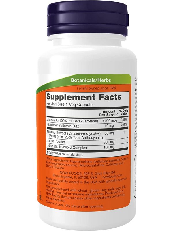 NOW Foods, Bilberry Complex, 100 veg capsules Fashion