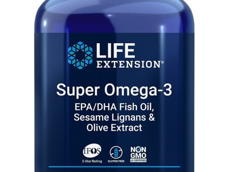 Life Extension, Super Omega-3 EPA DHA Fish Oil, Sesame Lignans & Olive Extract, 120 softgels Online Sale