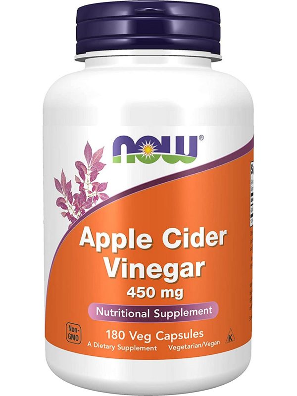 NOW Foods, Apple Cider Vinegar 450 mg, 180 veg capsules Fashion