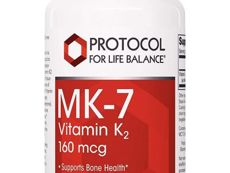 Protocol For Life Balance, MK-7 Vitamin K2, 160 mcg, 60 Tablets Hot on Sale